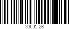 Código de barras (EAN, GTIN, SKU, ISBN): '39092.26'