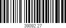 Código de barras (EAN, GTIN, SKU, ISBN): '39092.27'