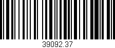 Código de barras (EAN, GTIN, SKU, ISBN): '39092.37'