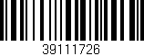 Código de barras (EAN, GTIN, SKU, ISBN): '39111726'