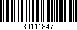 Código de barras (EAN, GTIN, SKU, ISBN): '39111847'