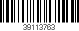 Código de barras (EAN, GTIN, SKU, ISBN): '39113763'