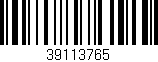 Código de barras (EAN, GTIN, SKU, ISBN): '39113765'