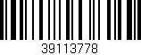 Código de barras (EAN, GTIN, SKU, ISBN): '39113778'