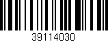 Código de barras (EAN, GTIN, SKU, ISBN): '39114030'