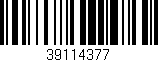 Código de barras (EAN, GTIN, SKU, ISBN): '39114377'