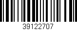 Código de barras (EAN, GTIN, SKU, ISBN): '39122707'