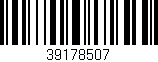Código de barras (EAN, GTIN, SKU, ISBN): '39178507'