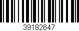 Código de barras (EAN, GTIN, SKU, ISBN): '39182647'