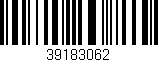 Código de barras (EAN, GTIN, SKU, ISBN): '39183062'