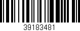 Código de barras (EAN, GTIN, SKU, ISBN): '39183481'
