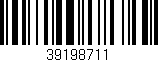 Código de barras (EAN, GTIN, SKU, ISBN): '39198711'