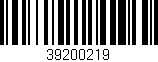 Código de barras (EAN, GTIN, SKU, ISBN): '39200219'
