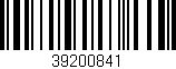 Código de barras (EAN, GTIN, SKU, ISBN): '39200841'