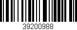 Código de barras (EAN, GTIN, SKU, ISBN): '39200988'