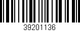 Código de barras (EAN, GTIN, SKU, ISBN): '39201136'