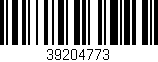 Código de barras (EAN, GTIN, SKU, ISBN): '39204773'