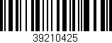 Código de barras (EAN, GTIN, SKU, ISBN): '39210425'