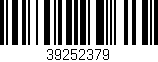 Código de barras (EAN, GTIN, SKU, ISBN): '39252379'