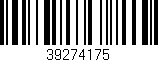 Código de barras (EAN, GTIN, SKU, ISBN): '39274175'