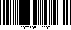 Código de barras (EAN, GTIN, SKU, ISBN): '3927605113003'