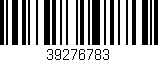 Código de barras (EAN, GTIN, SKU, ISBN): '39276783'