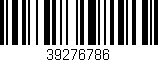 Código de barras (EAN, GTIN, SKU, ISBN): '39276786'