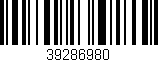 Código de barras (EAN, GTIN, SKU, ISBN): '39286980'