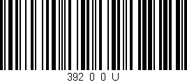 Código de barras (EAN, GTIN, SKU, ISBN): '392_0_0_U'