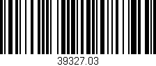 Código de barras (EAN, GTIN, SKU, ISBN): '39327.03'