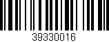 Código de barras (EAN, GTIN, SKU, ISBN): '39330016'