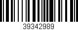 Código de barras (EAN, GTIN, SKU, ISBN): '39342989'