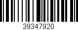 Código de barras (EAN, GTIN, SKU, ISBN): '39347920'