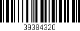 Código de barras (EAN, GTIN, SKU, ISBN): '39384320'
