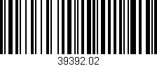 Código de barras (EAN, GTIN, SKU, ISBN): '39392.02'