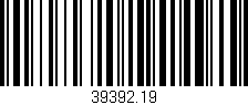 Código de barras (EAN, GTIN, SKU, ISBN): '39392.19'
