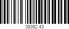 Código de barras (EAN, GTIN, SKU, ISBN): '39392.43'
