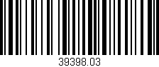 Código de barras (EAN, GTIN, SKU, ISBN): '39398.03'
