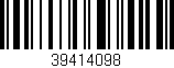 Código de barras (EAN, GTIN, SKU, ISBN): '39414098'