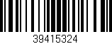 Código de barras (EAN, GTIN, SKU, ISBN): '39415324'