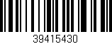 Código de barras (EAN, GTIN, SKU, ISBN): '39415430'