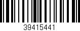 Código de barras (EAN, GTIN, SKU, ISBN): '39415441'