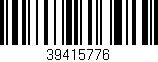 Código de barras (EAN, GTIN, SKU, ISBN): '39415776'