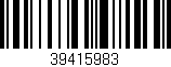 Código de barras (EAN, GTIN, SKU, ISBN): '39415983'