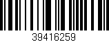 Código de barras (EAN, GTIN, SKU, ISBN): '39416259'