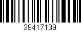 Código de barras (EAN, GTIN, SKU, ISBN): '39417139'
