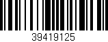 Código de barras (EAN, GTIN, SKU, ISBN): '39419125'