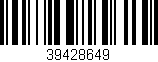 Código de barras (EAN, GTIN, SKU, ISBN): '39428649'