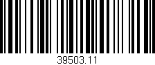Código de barras (EAN, GTIN, SKU, ISBN): '39503.11'