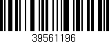 Código de barras (EAN, GTIN, SKU, ISBN): '39561196'